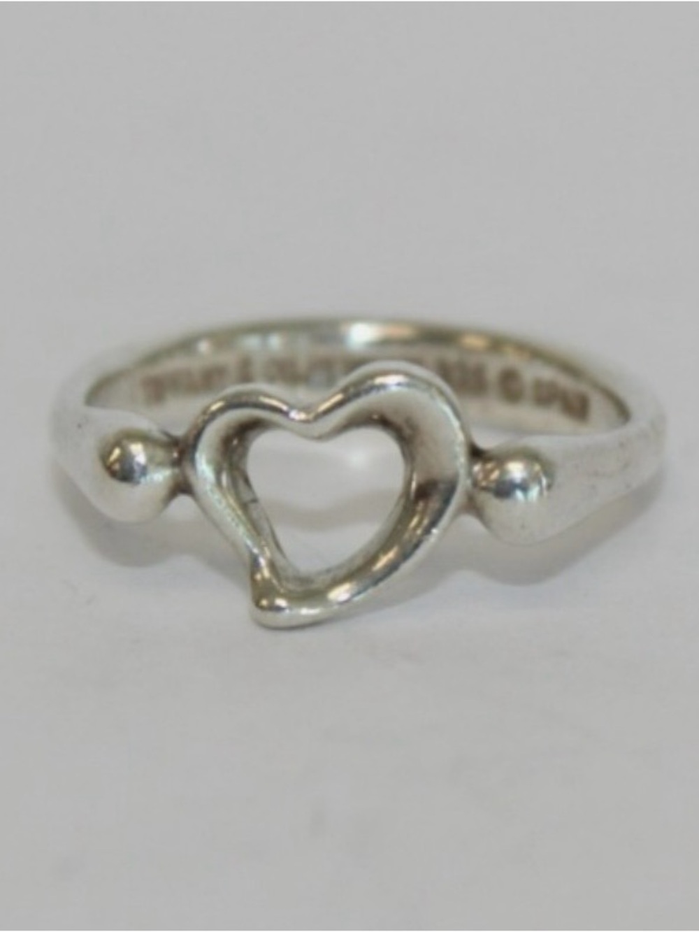 Tiffany & Co Elsa Peretti Sterling Silver Open Heart Ring